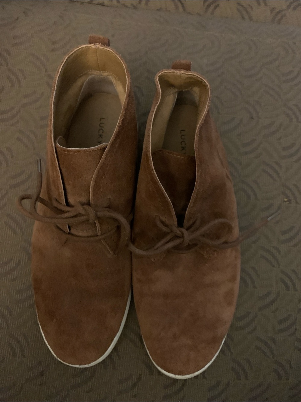 Lucky Brand Brown Suede Ankle Booties